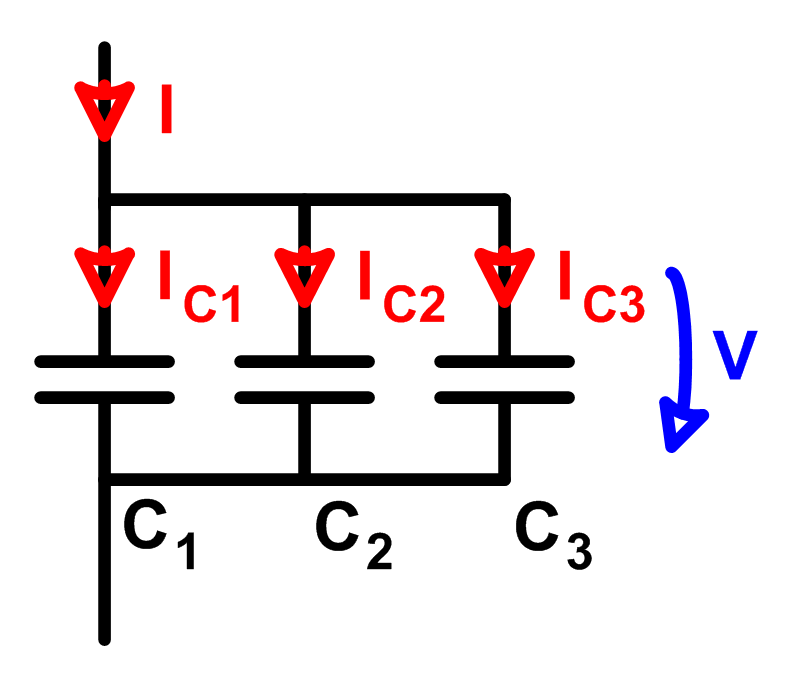 Stromteiler mit Kondensator