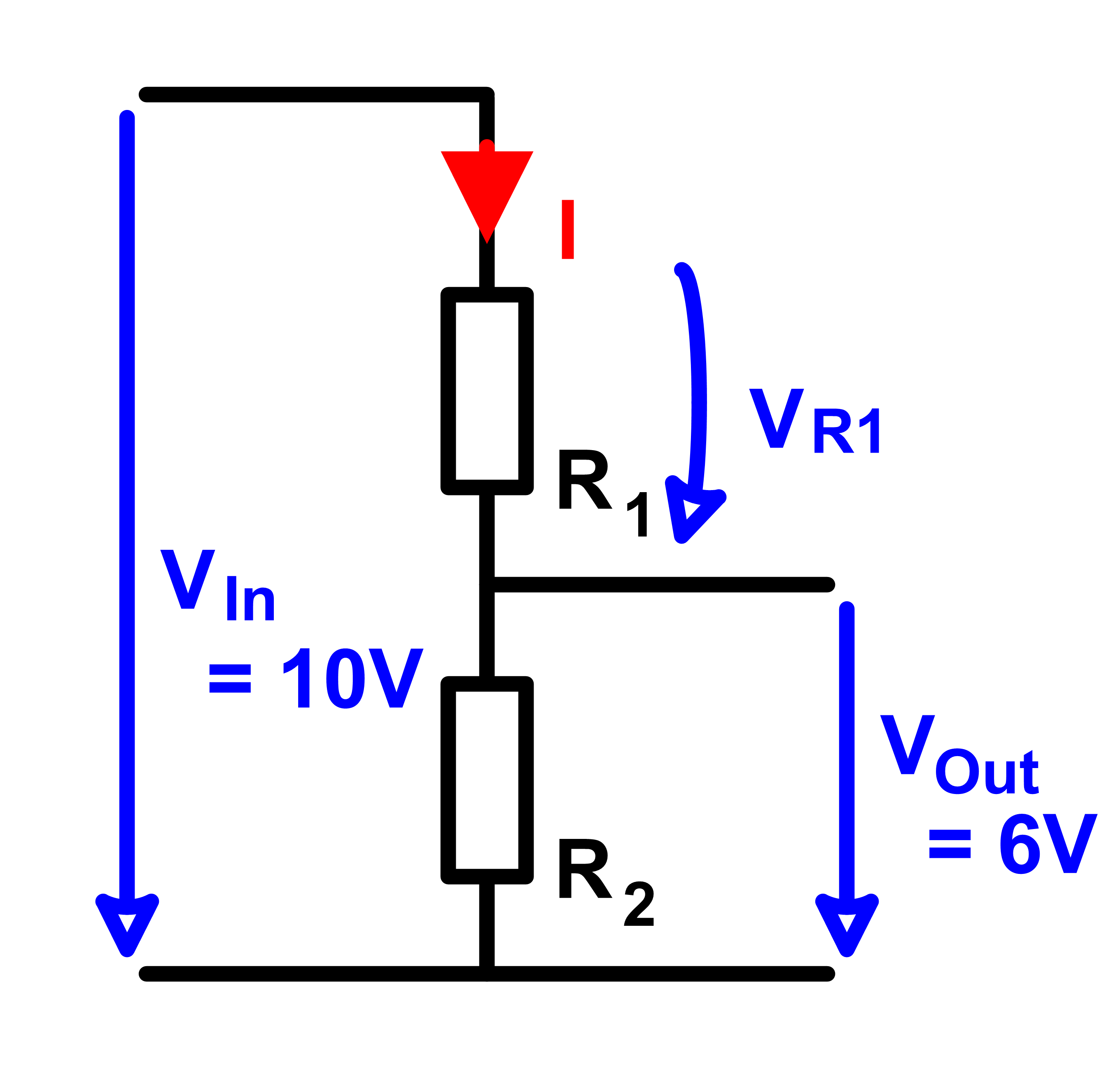 Spannungsteiler 10V auf 6V