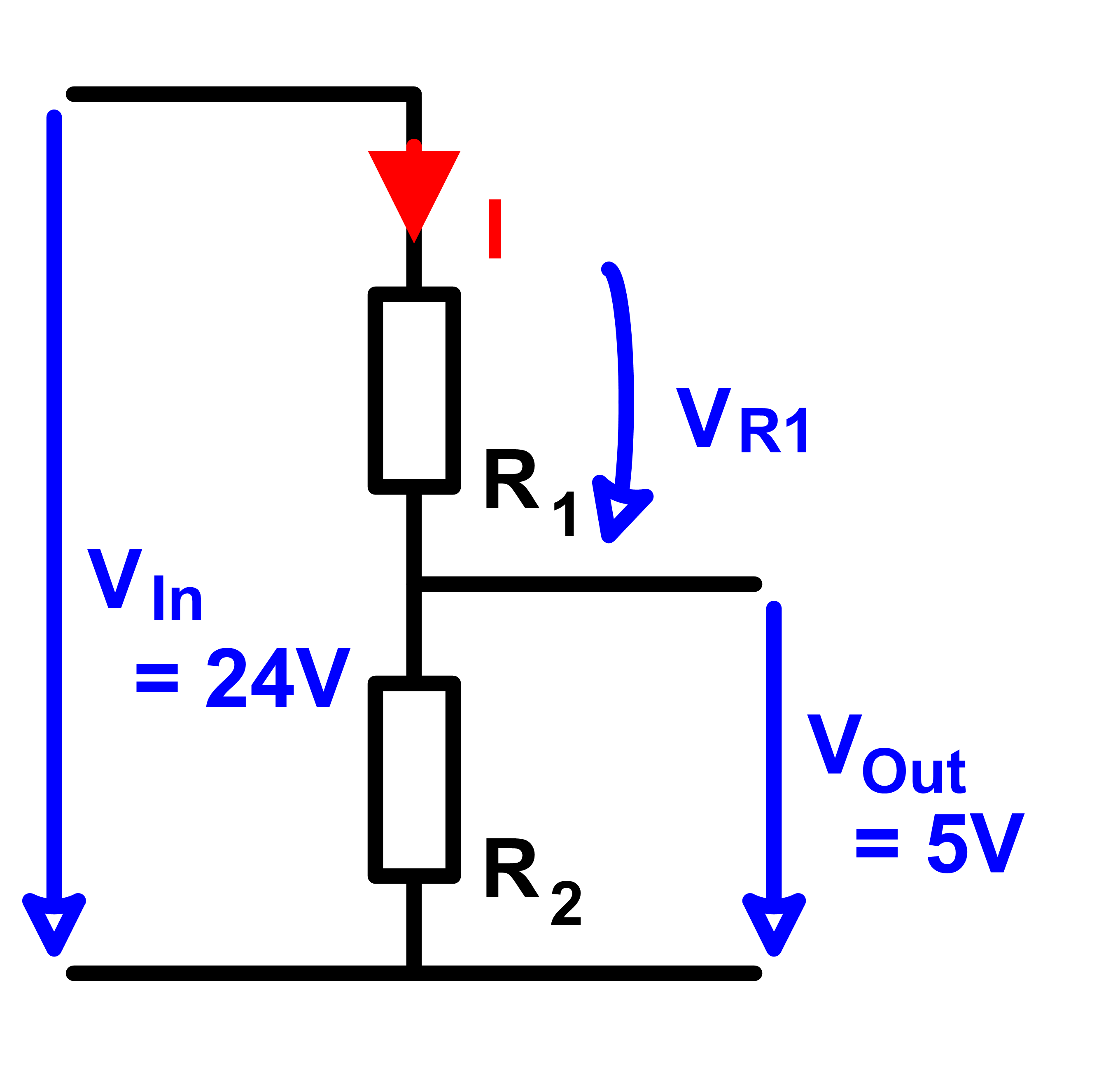 Spannungsteiler 24V 5V