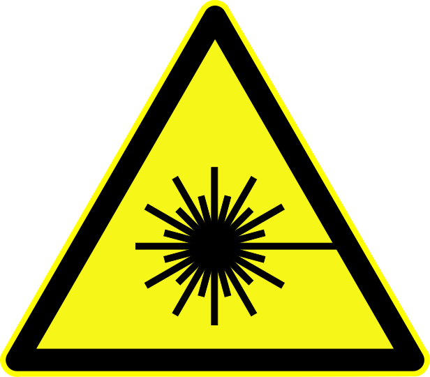 Warnschild Laserstrahl